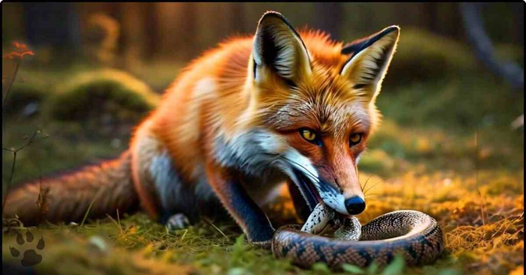 Do foxes eat snakes during the day