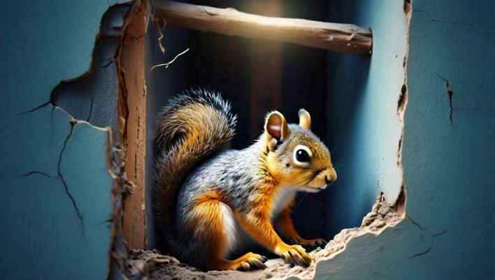 How To Get the Squirrel Out Of the Wall of the House