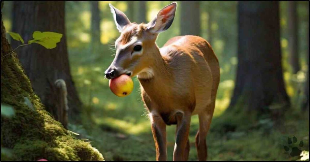 Can deer eat apples whole