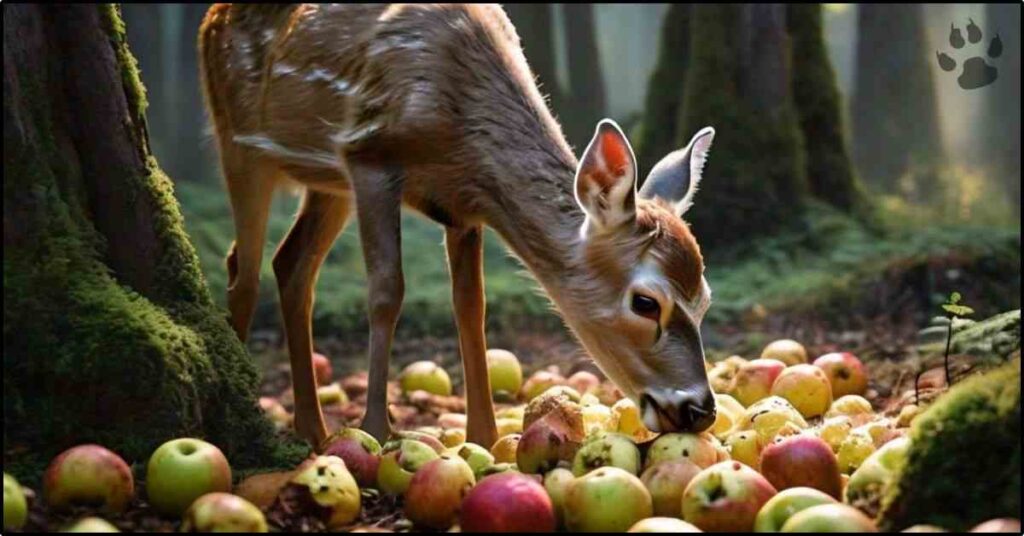 Will deer eat old apples