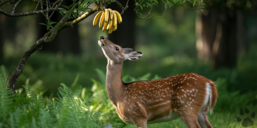 How to feed bananas to deer?