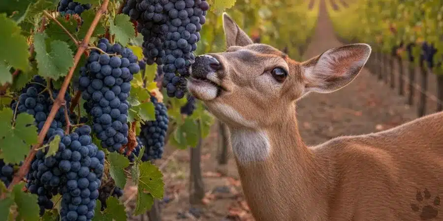 Do deer eat grapes